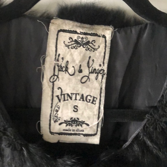 Jack and Jinger black fur sweater vest Sz S - Picture 2 of 7